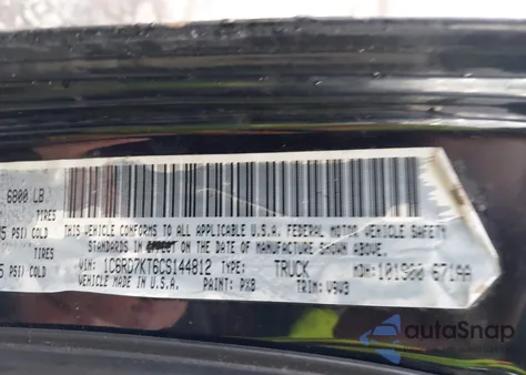 2012 Ram 1500 St from USA, damaged, VIN 1C6RD7KT6CS144812
